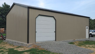 24' x 40' x 12' Clay & Burnished Slate Metal Garage